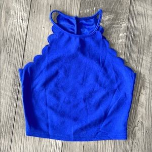 Scalloped crop top